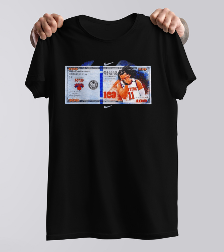 Jalen Brunson New York Knicks United Kinicks NBA Money Note T-Shirt