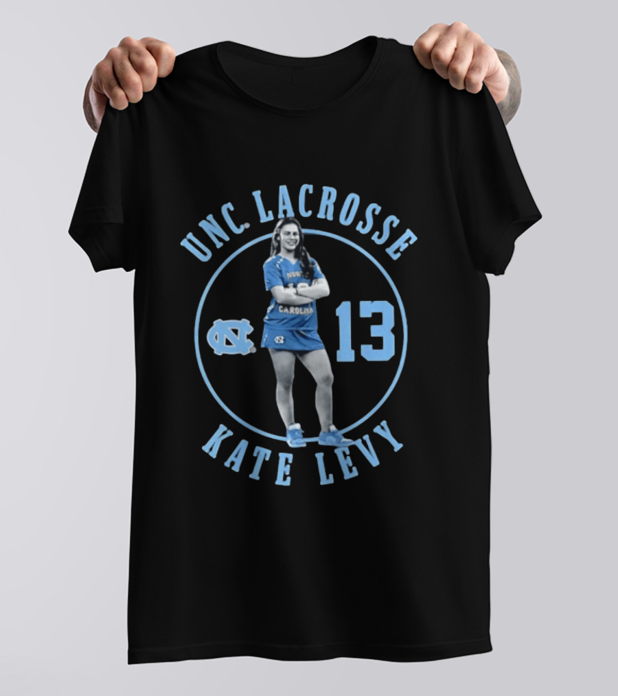 UNC Lacrosse Kate Levy 13 North Carolina Player Pose T-Shirt