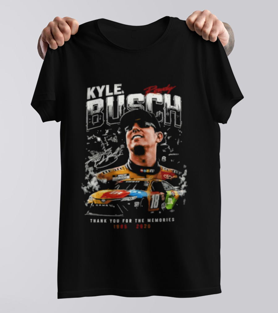Kyle Busch 1985 2026 Thank You For The Memories Racing Legend T-Shirt