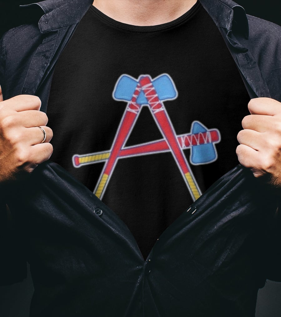 Atlanta Braves Tomahawk A Baseball T-Shirt