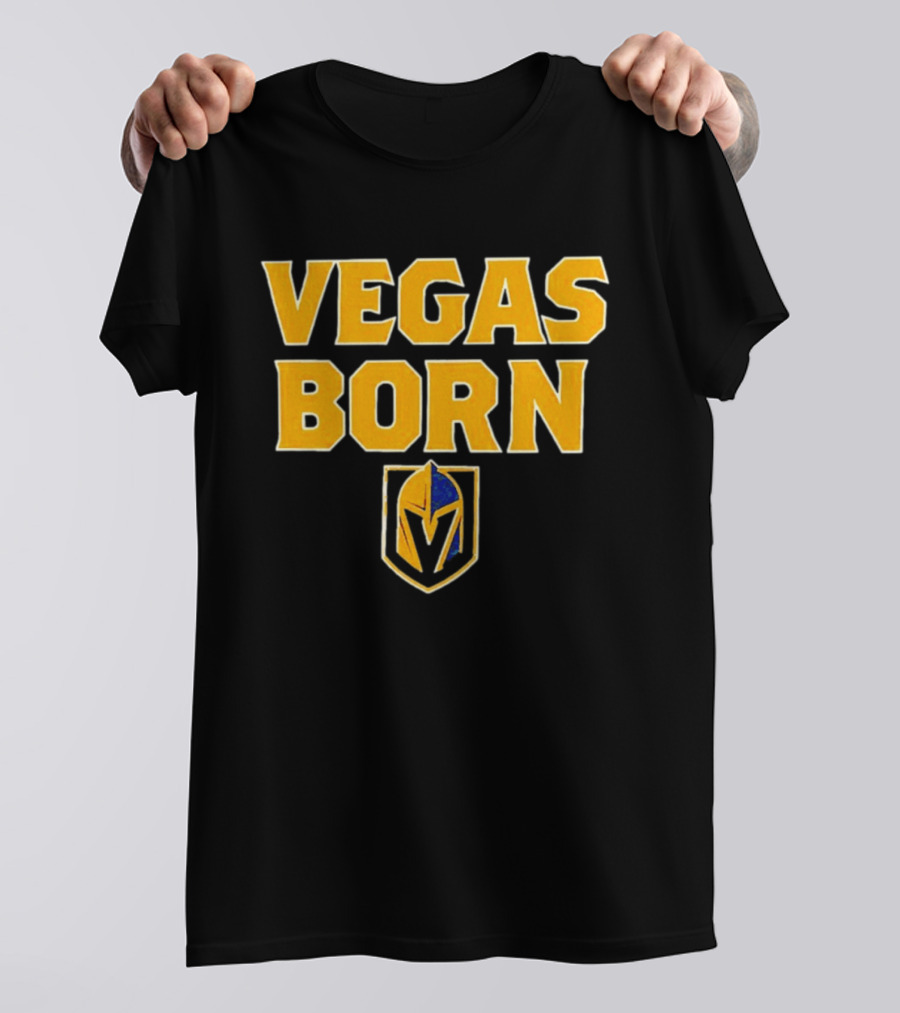 VEGAS BORN Logo Icon Golden Knights T-Shirt