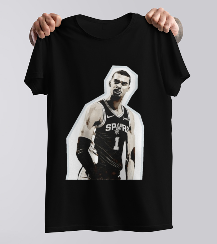 Victor Wembanyama Spurs Number 1 Basketball Jersey T-Shirt