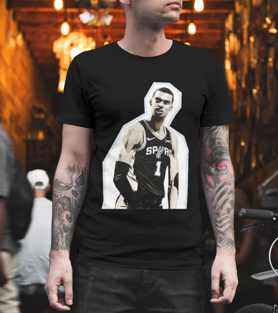 Victor Wembanyama Spurs Number 1 Basketball Jersey T-Shirt