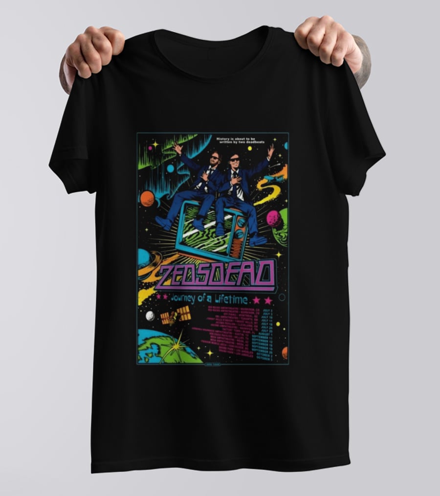 Zeds Dead Journey Of A Lifetime History Is About To Be Written By Two Deadbeats Tour 2026 T-Shirt