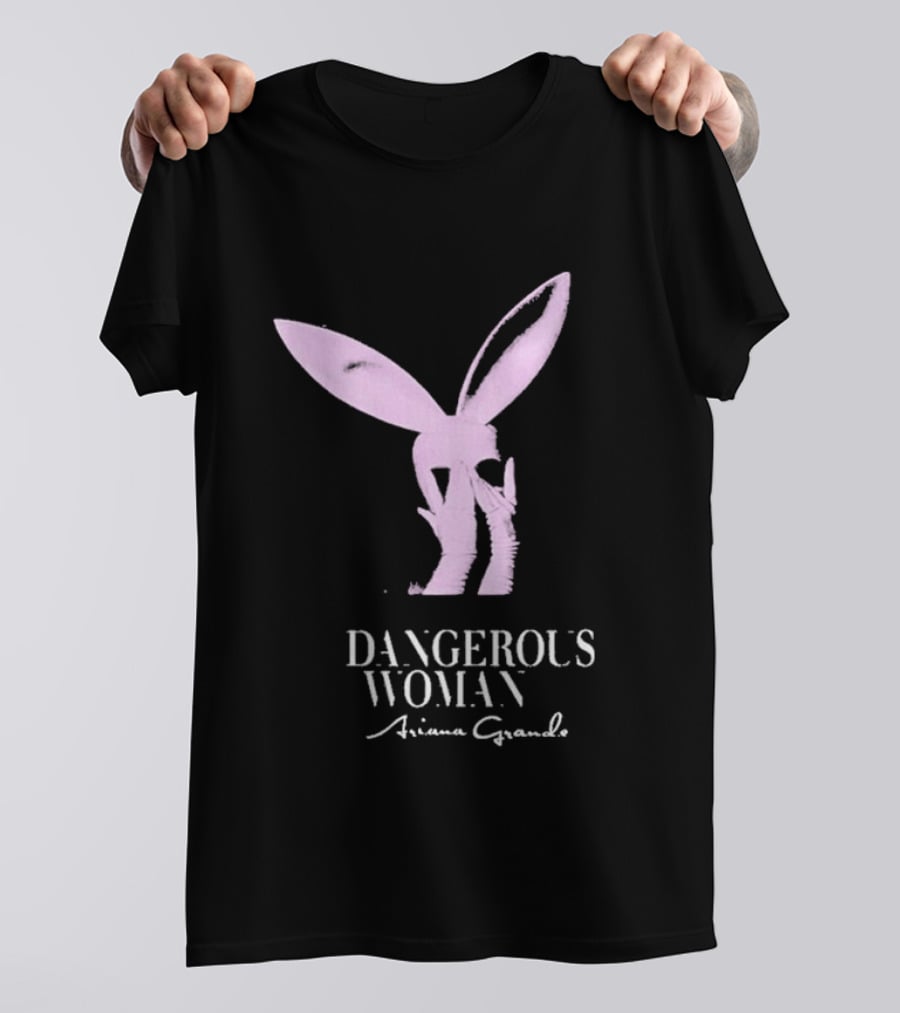 Ariana Grande Dangerous Woman Pink Bunny Ears T-Shirt