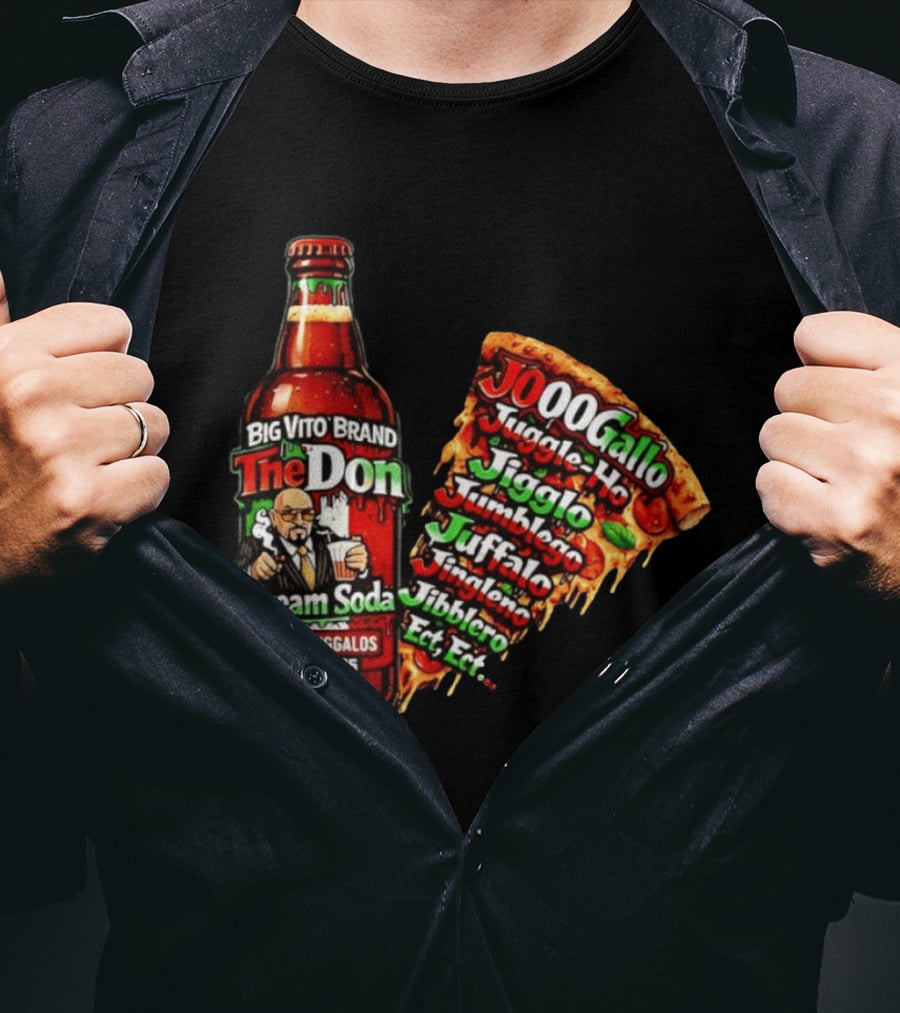 Big Vito Brand The Don Cream Soda Anti Juggalos Juggle Ho Jiggle Ho Pizza Slice 2005 T-Shirt