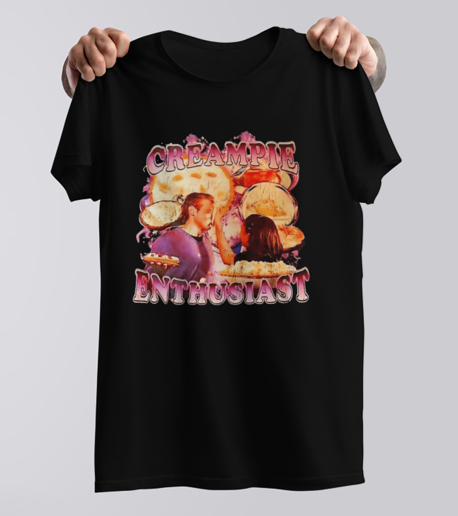 Creampie Enthusiast Dessert Fun Party Humor T-Shirt