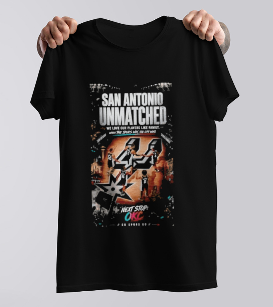 San Antonio Unmatched We Love Our Players Like Family 41 Spurs OKC T-Shirt