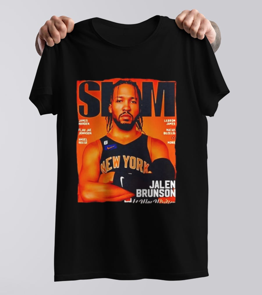 Slam Magazine New York Jalen Brunson Basketball T-Shirt