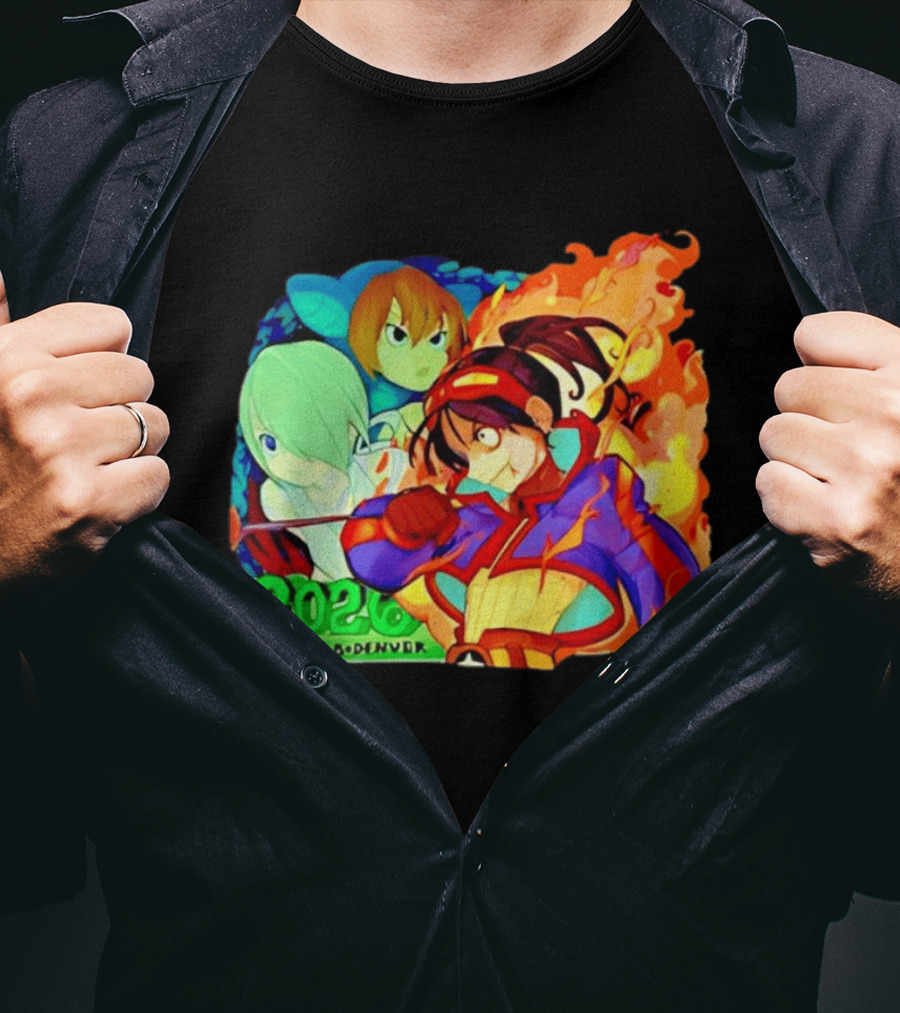 Snake Dragon 2020 Anime Group Denver Flaming Warrior T-Shirt