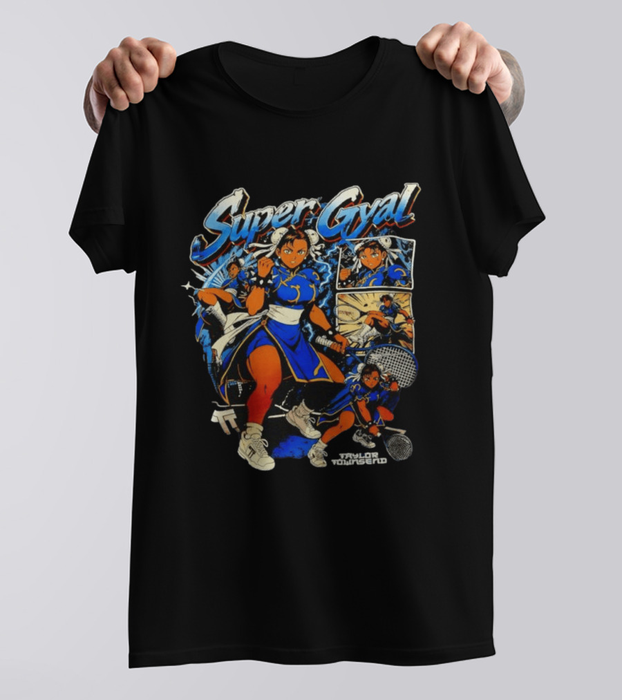Super Gyal Chun Li Taylor Townsend Tennis Video Game T-Shirt