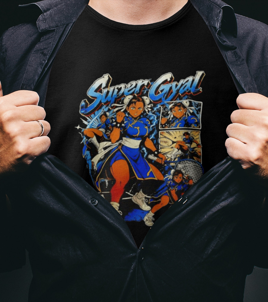 Super Gyal Chun Li Taylor Townsend Tennis Video Game T-Shirt