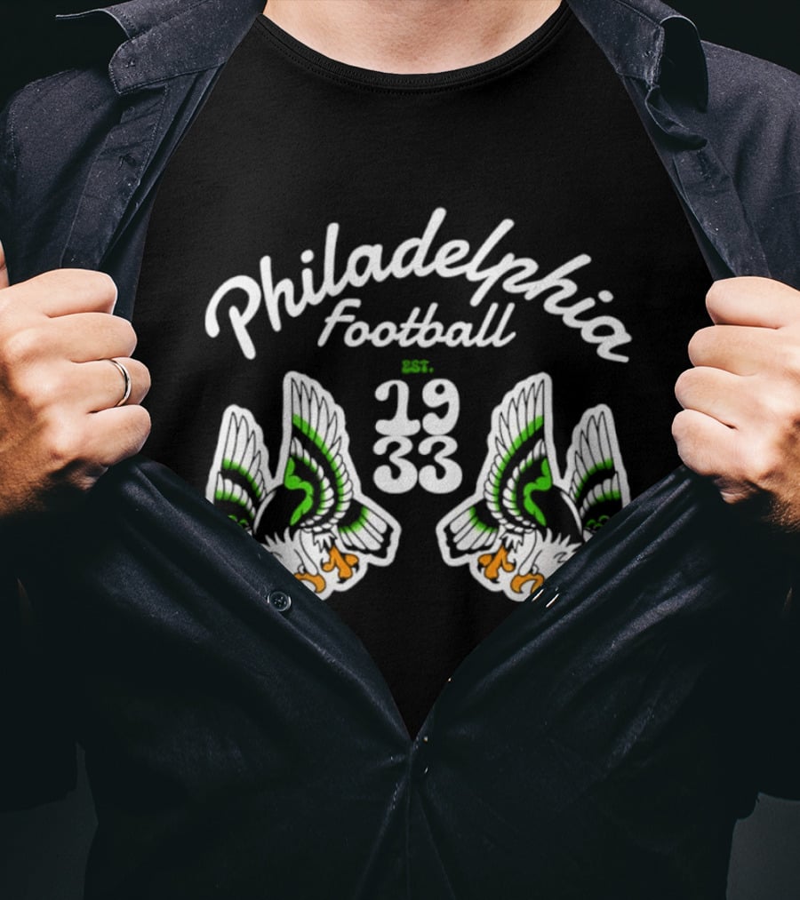 Philadelphia Eagles Football Est 1933 Twin Eagles T-Shirt