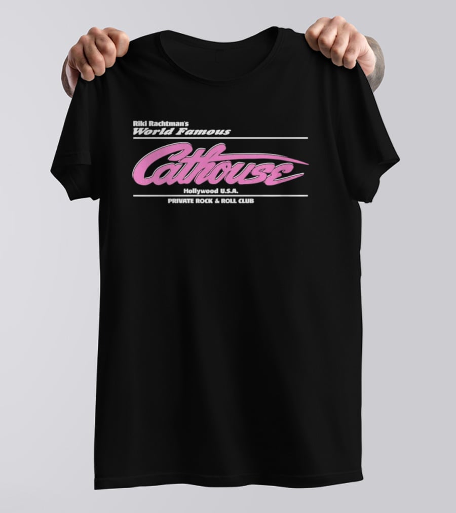 Riki Rachtman's World Famous Cathouse Hollywood USA Private Rock And Roll Club T-Shirt