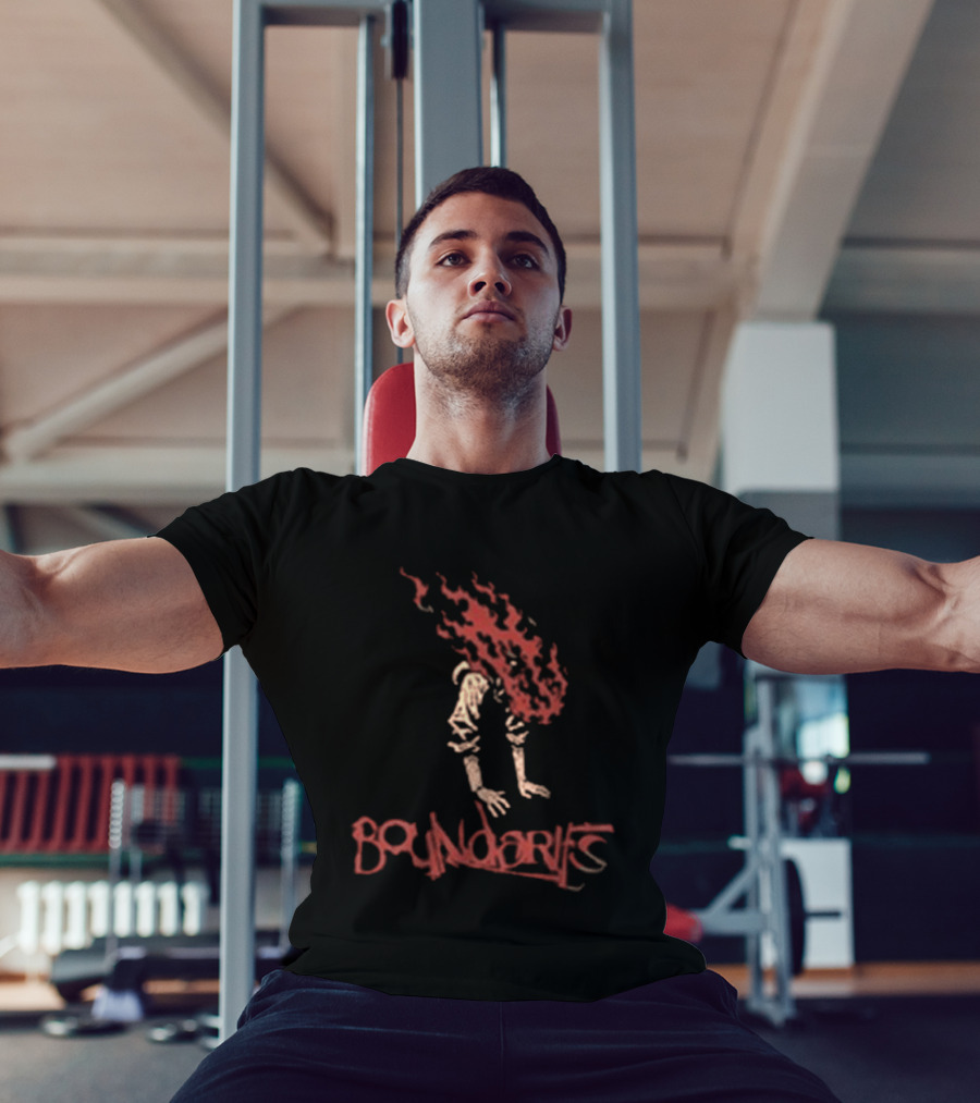 Boundaries Pale Light Demon Flaming Head T-Shirt