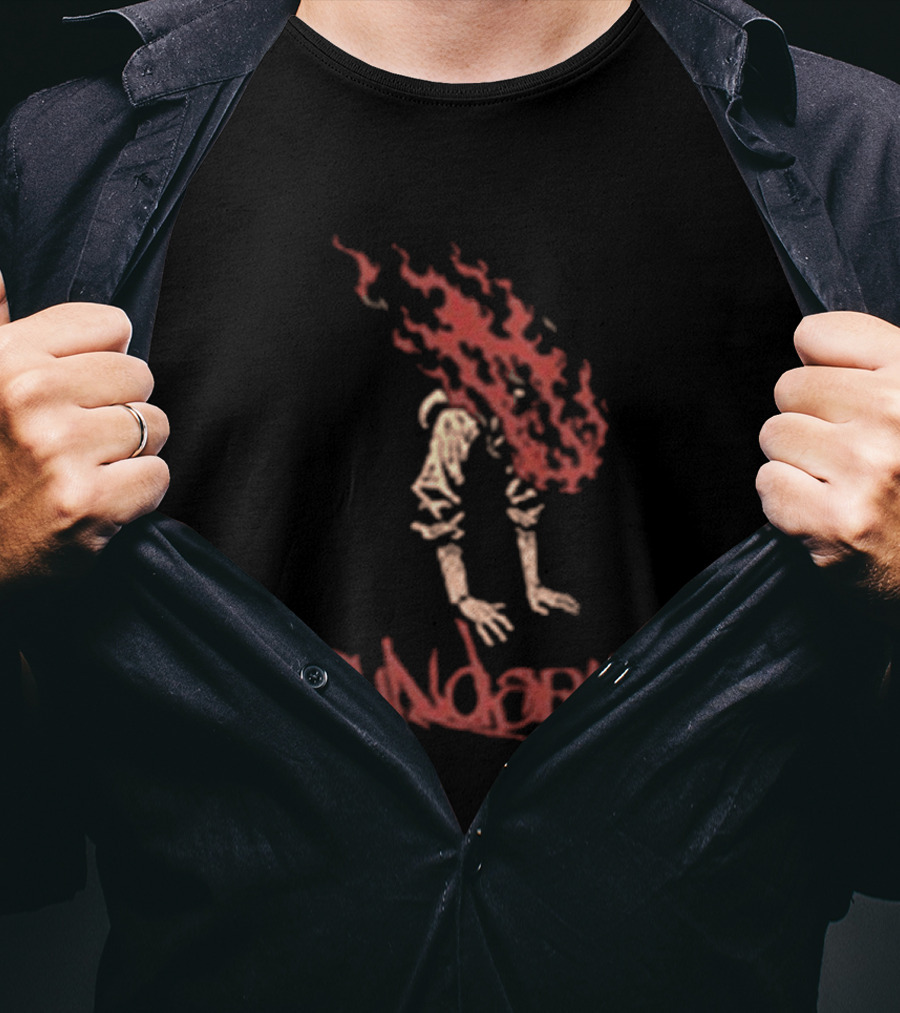 Boundaries Pale Light Demon Flaming Head T-Shirt