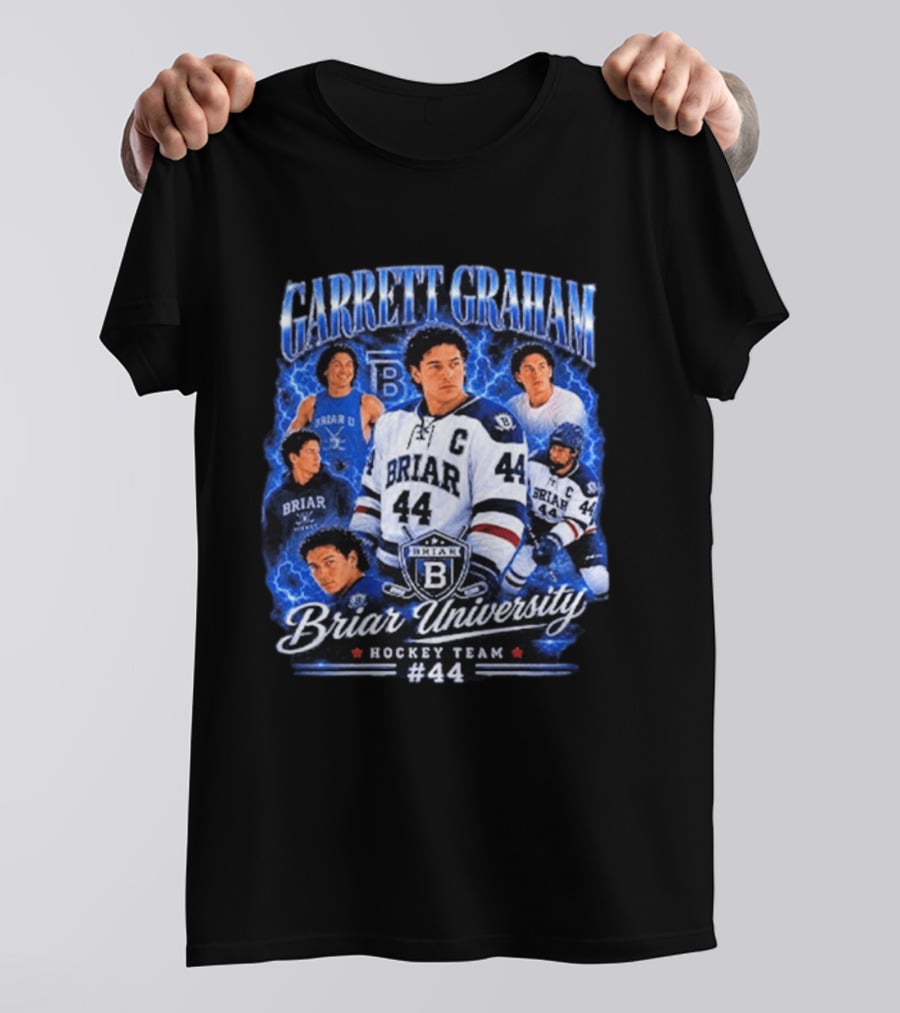 Briar University Garrett Graham 44 Hockey Team Electric Blue T-Shirt
