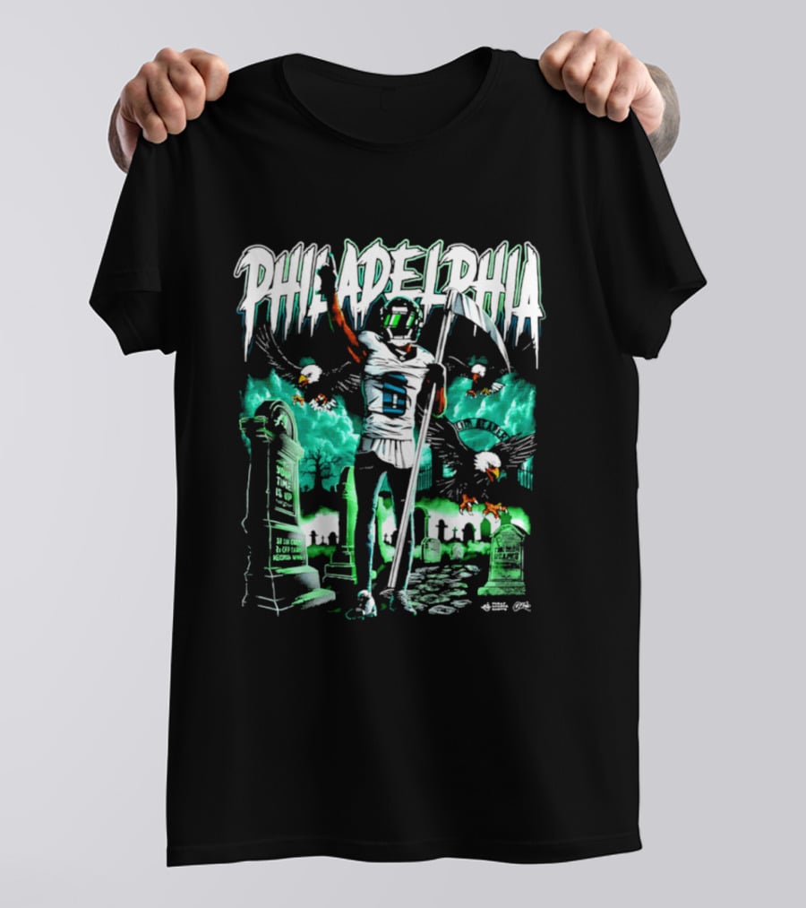 Philadelphia Eagles Smitty Graveyard Death Eagle T-Shirt
