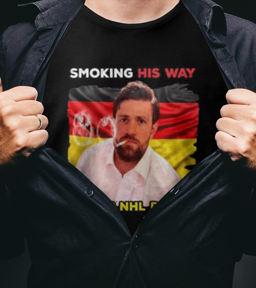 Smoking His Way To 1000 NHL Points Leon Draisaitl Edmonton Oilers T-Shirt