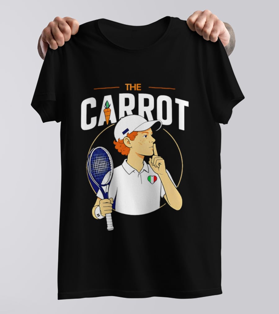 The Carrot Tennis Player Italian Flag T-Shirt