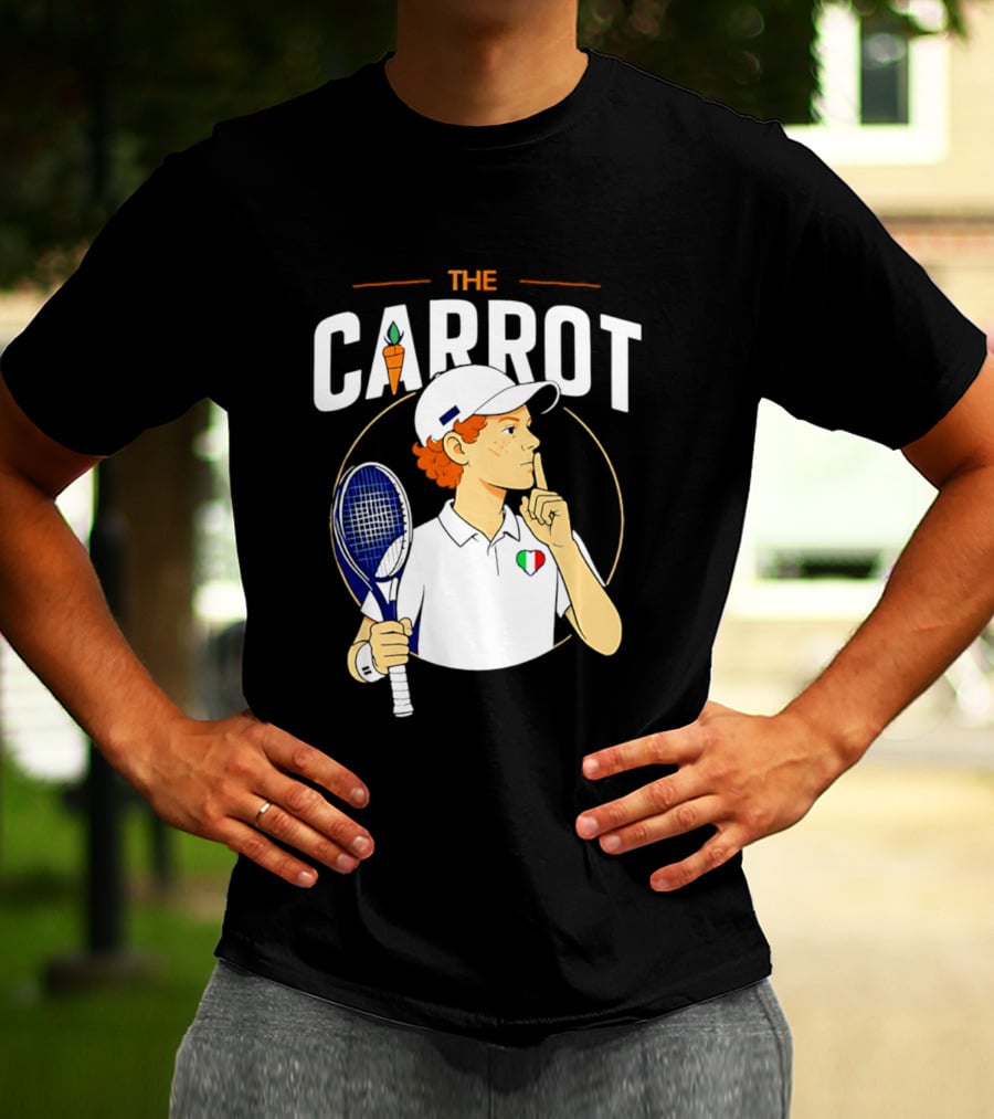 The Carrot Tennis Player Italian Flag T-Shirt