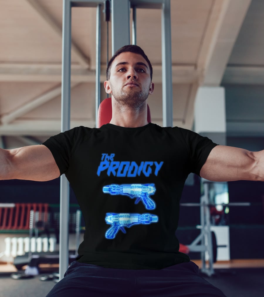 The Prodigy Raygun X Ray 26 Tour Blue Neon Guns T-Shirt