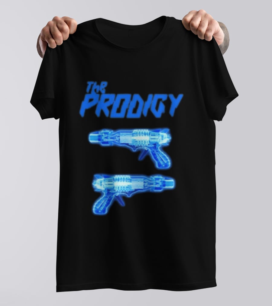 The Prodigy Raygun X Ray 26 Tour Blue Neon Guns T-Shirt