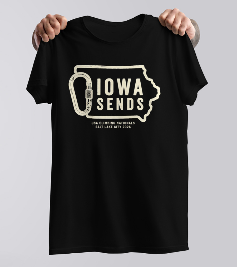 Iowa Sends USA Climbing Nationals Salt Lake City 2026 T-Shirt