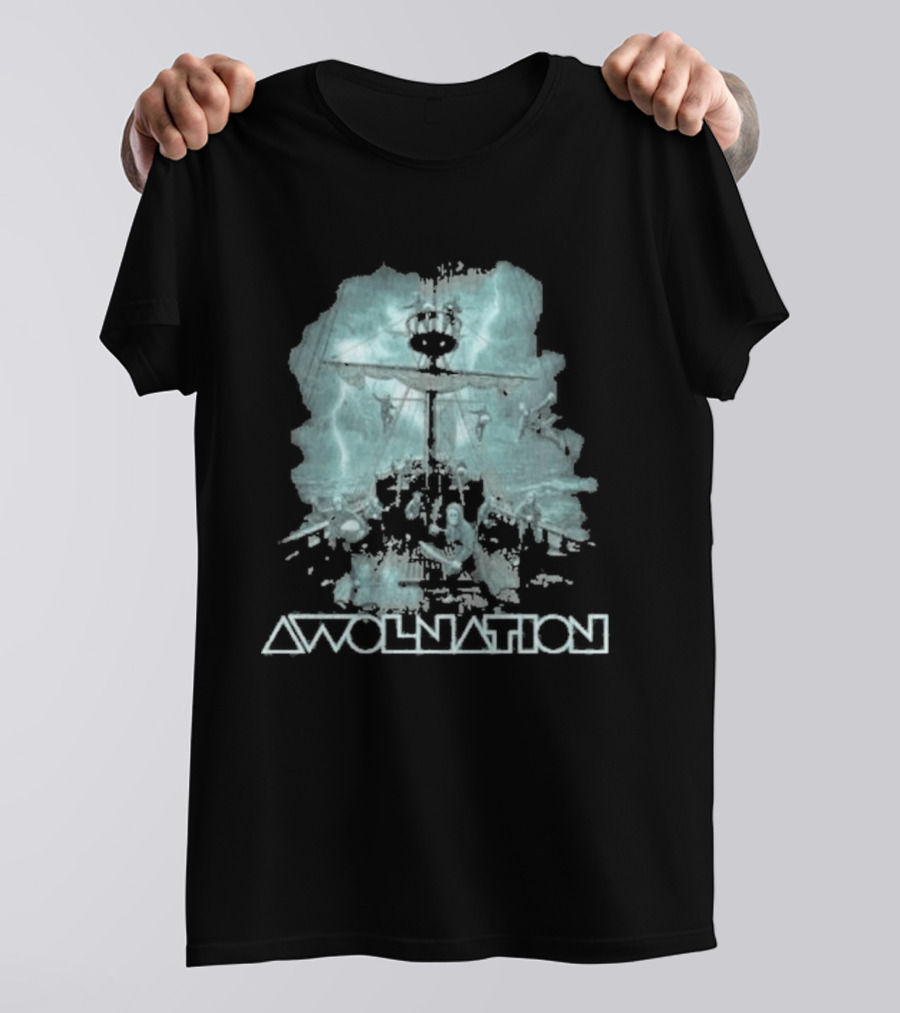 Awolnation Shiprocked Ocean Adventure Skull T-Shirt