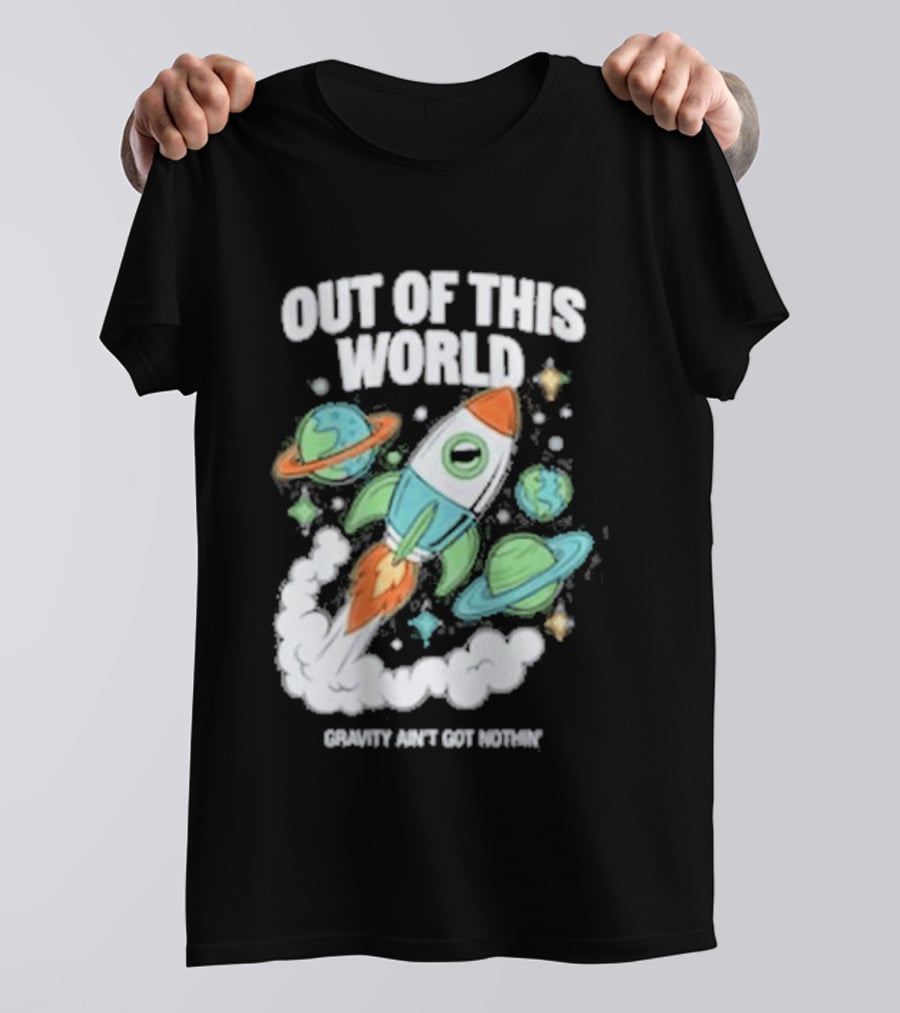 Out Of This World Rocket Just Got Bigger Planets Space Adventure T-Shirt