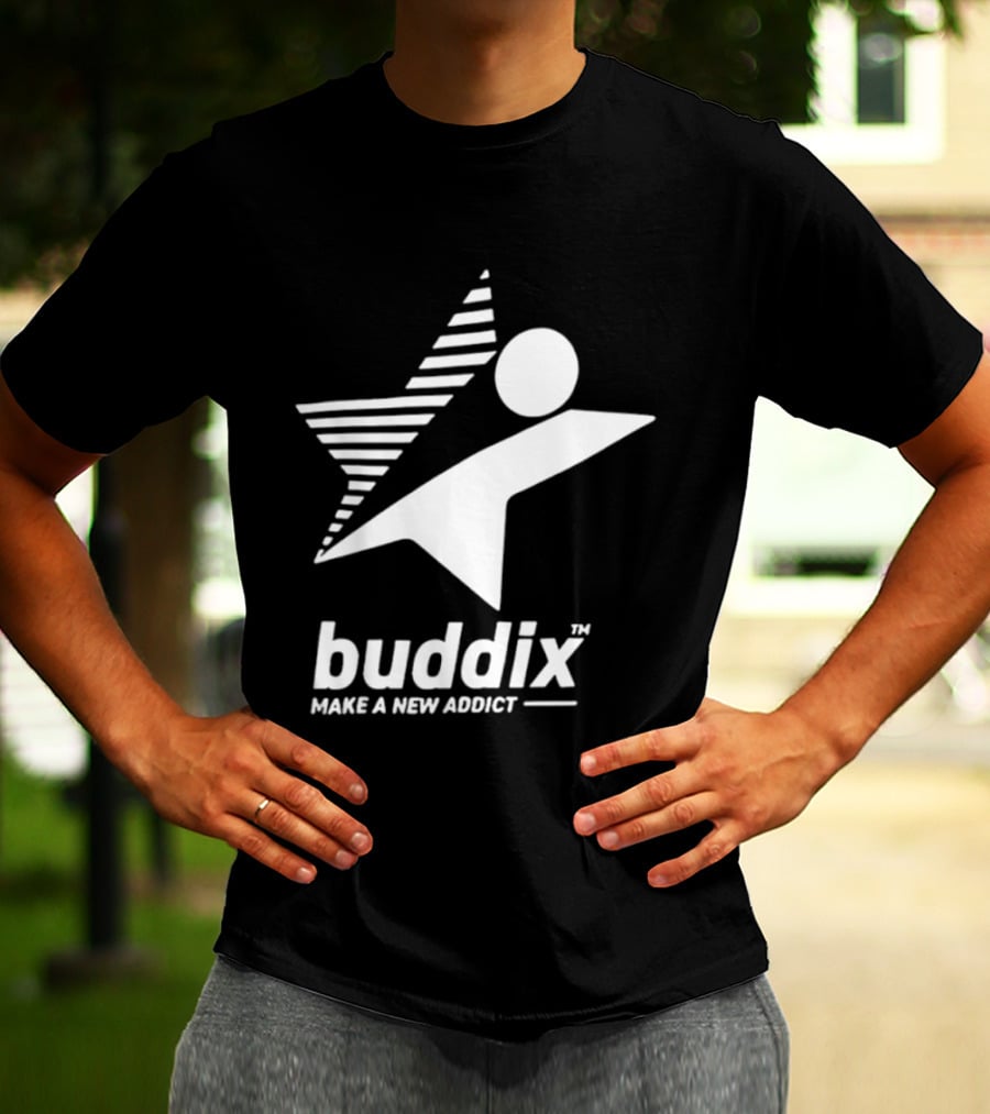Buddix Make A New Addict Star And Sphere T-Shirt