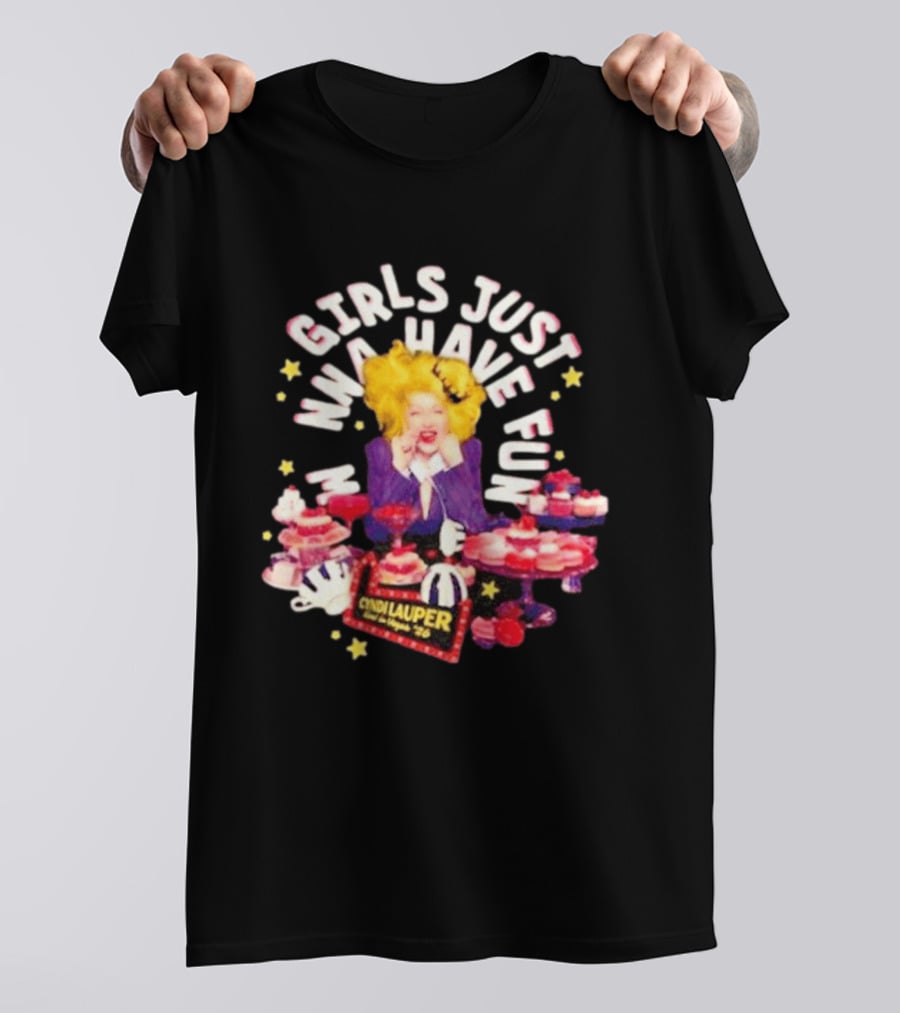 Cyndi Lauper Girls Just Wanna Have Fun Sweets Cupcake Party T-Shirt