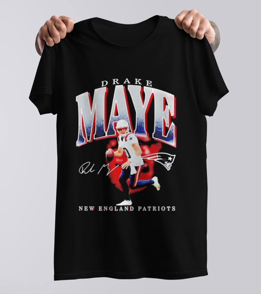 Drake Maye Quarterback New England Patriots T-Shirt