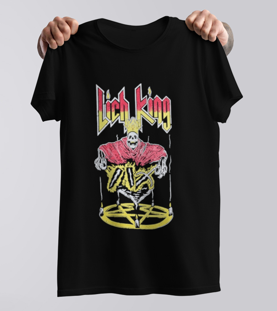 Lich King Impericon Sabbath Pentagram Skull Crown T-Shirt
