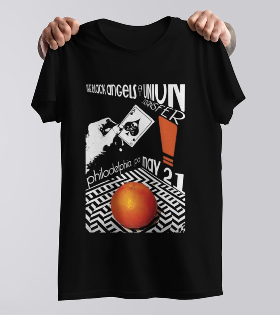 The Black Angels Union Transfer Philadelphia PA May 21 Orange T-Shirt