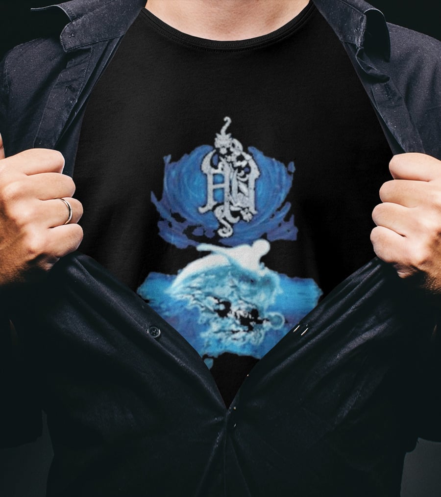 The Hu Hun Album HN Iconic Blue Artistic Wave T-Shirt