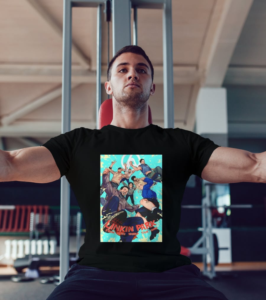 Linkin Park From Zero World Tour 2025 Anime Style Group T-Shirt