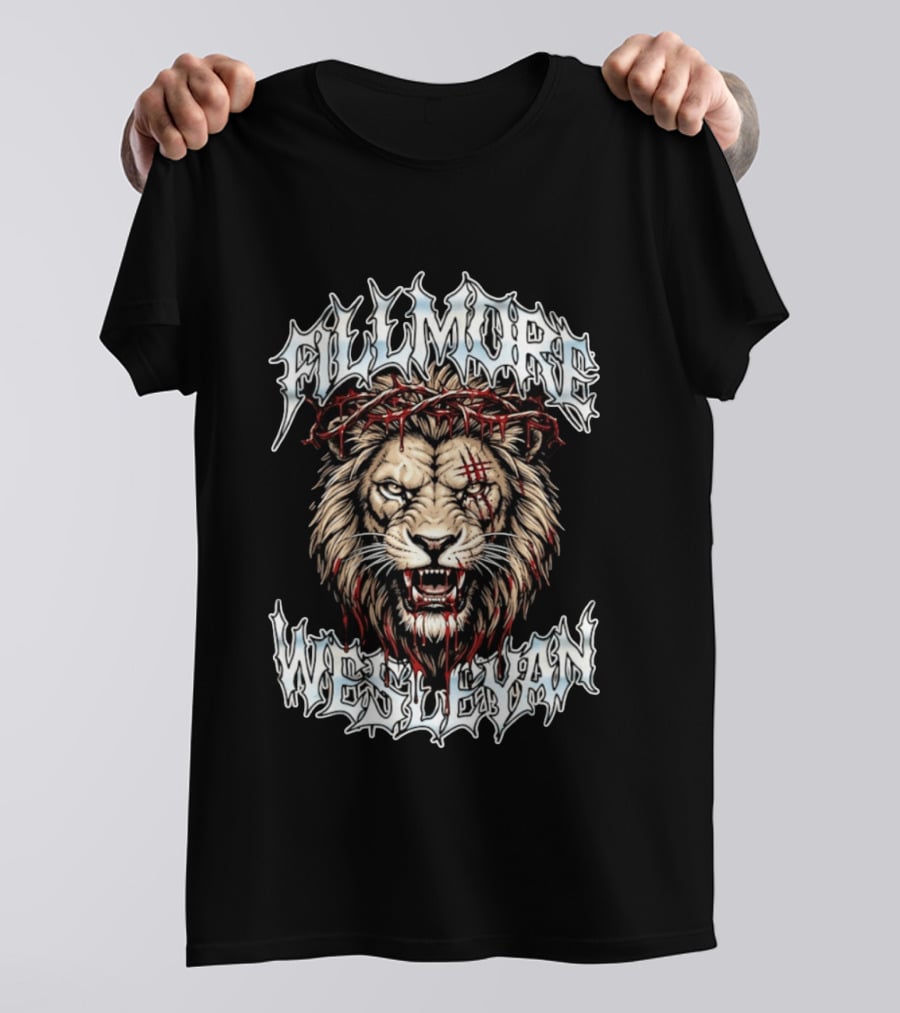 Fillmore Wesleyan Lion With Crown Of Thorns T-Shirt