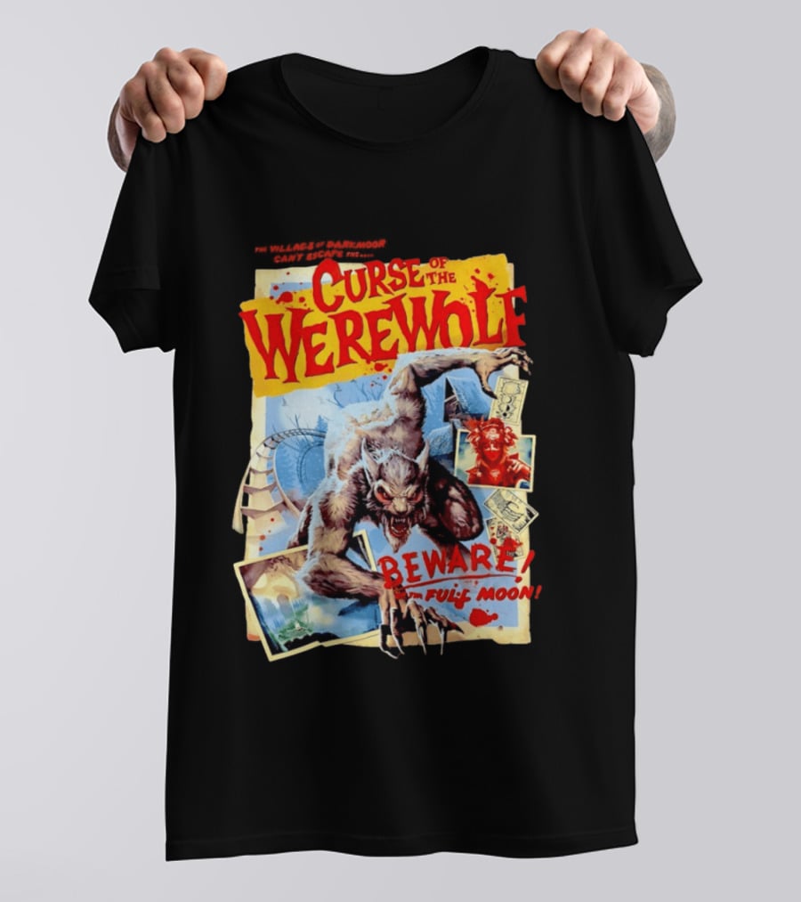 Curse Of The Werewolf Beware Full Moon Monster Attack T-Shirt