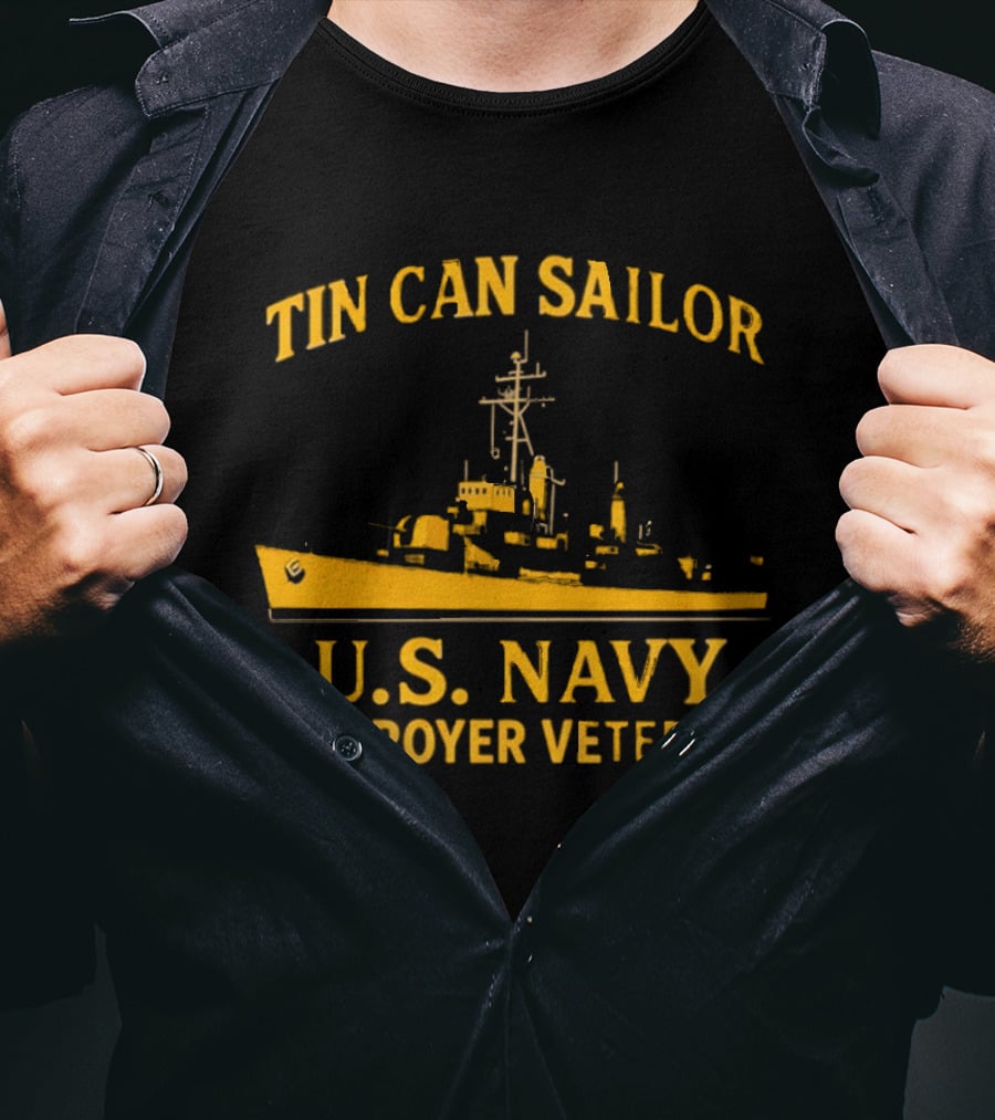 Tin Can Sailor U.S. Navy Destroyer Veterans T-Shirt