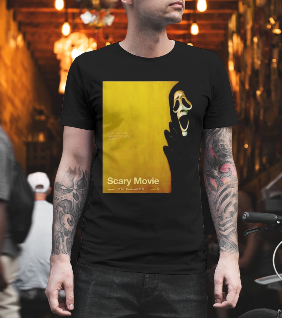 What Happens In The Backroom Stays In The Backroom Scary Movie 6 Backrooms Only In Theatres 06.05.26 T-Shirt