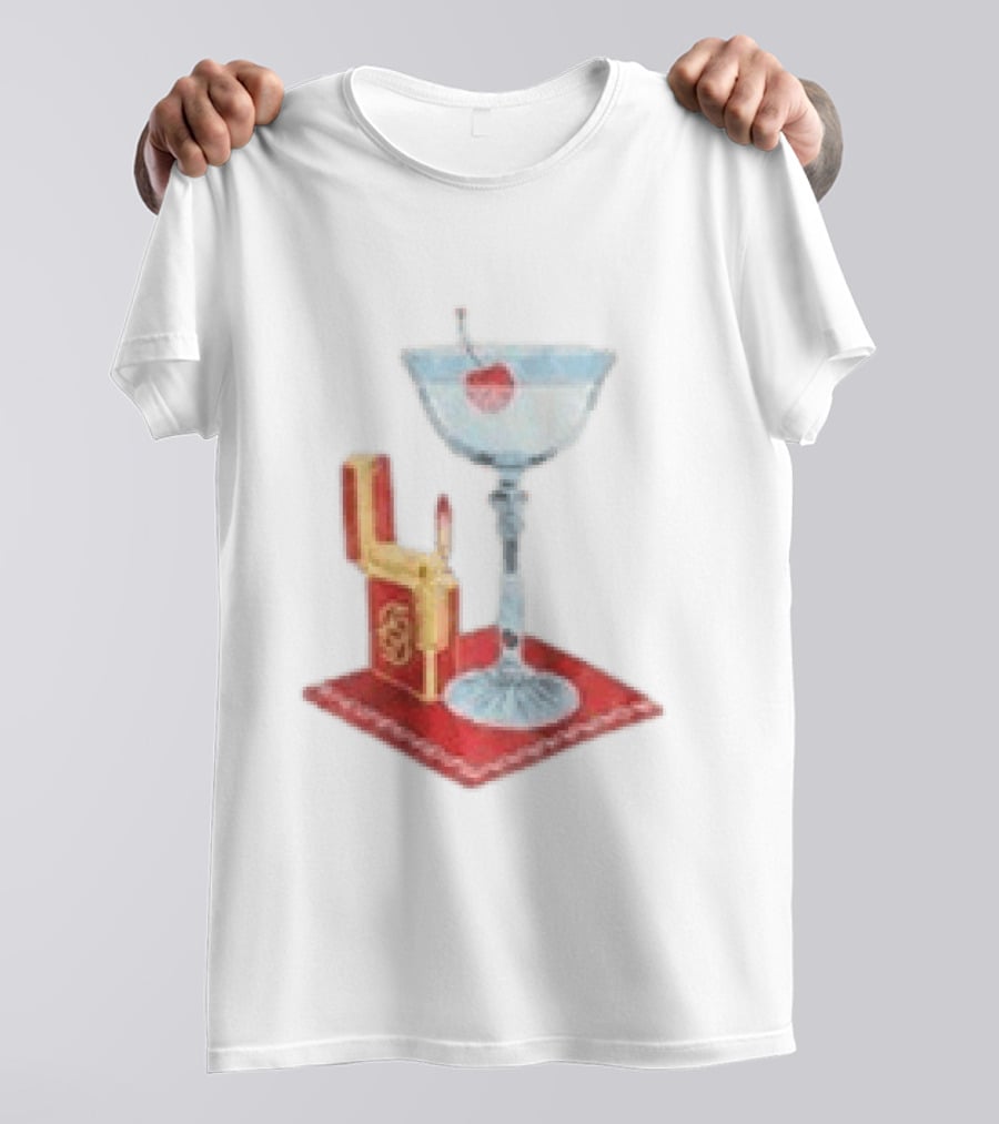Adrien Rabiot Drole De Monsieur Martini Cocktail With Lighter T-Shirt