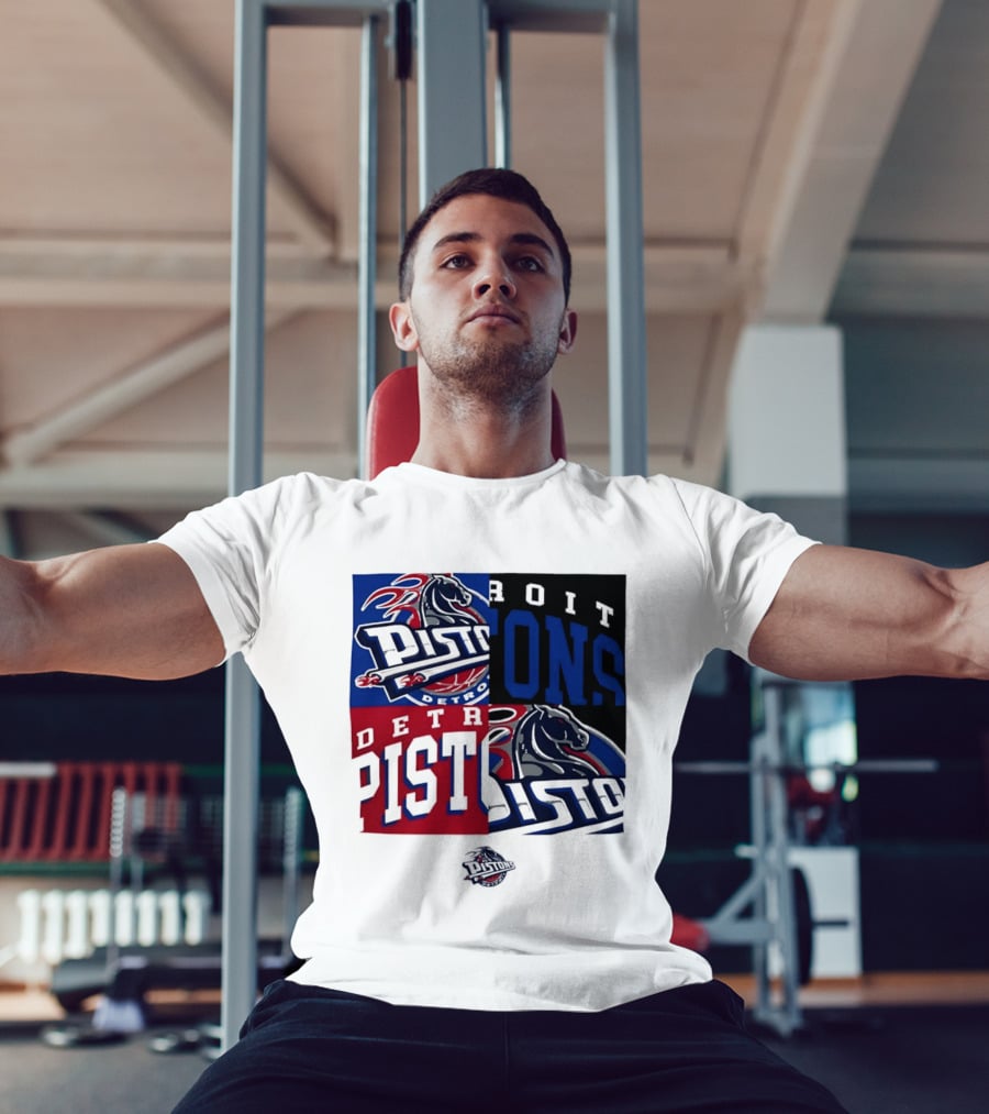 Detroit Pistons NBA Mashup Basketball Sports T-Shirt