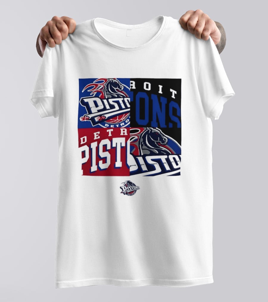 Detroit Pistons NBA Mashup Basketball Sports T-Shirt