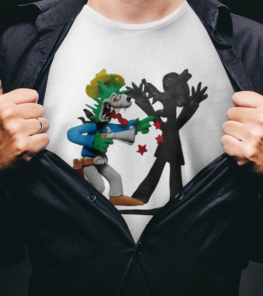 Wild Grrl MTV Celebrity Deathmatch Cartoon Style Claymation Scene T-Shirt