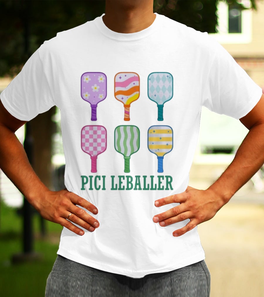 Colorful Pickleball Paddles PICI LEBALLER T-Shirt