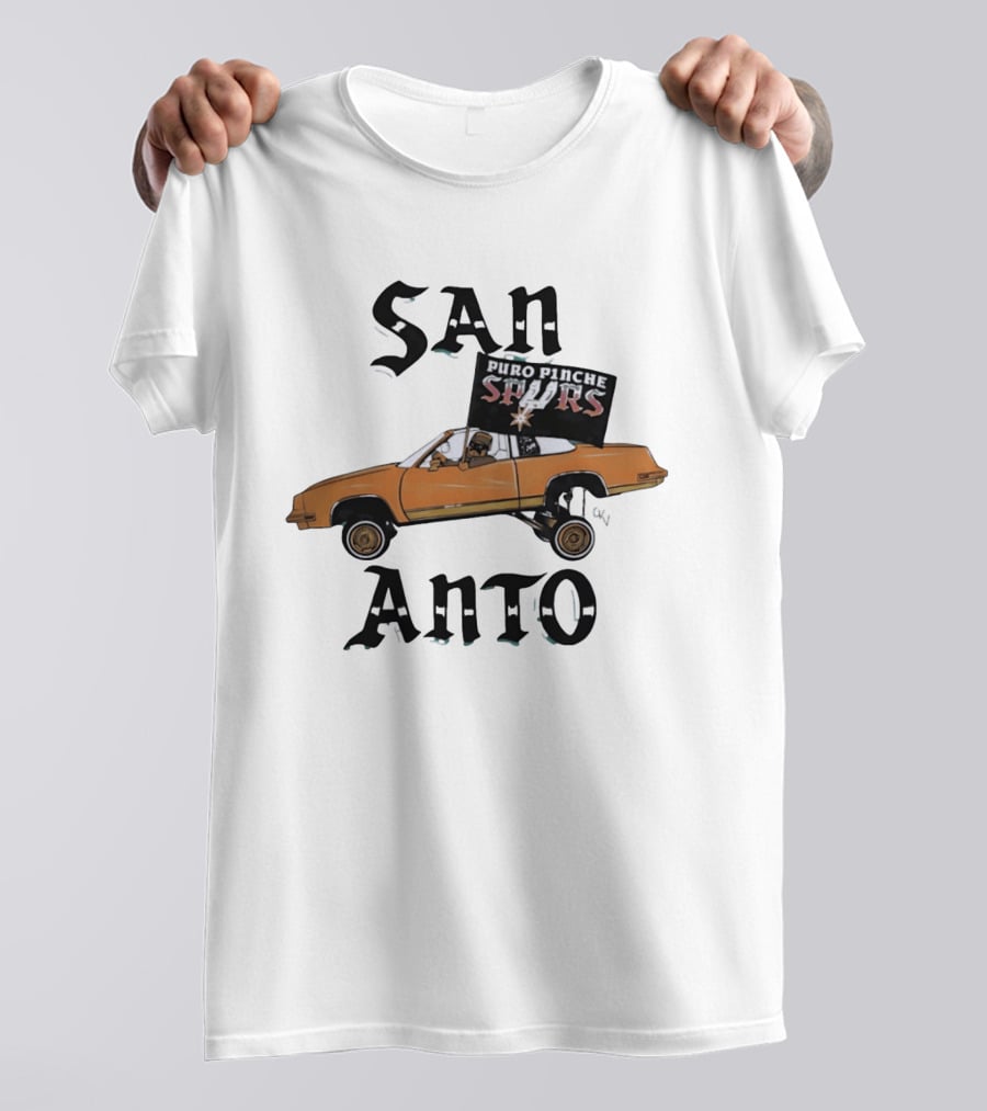 San Anto Puro Pinche Spurs Lowrider Texas National Basketball Association T-Shirt
