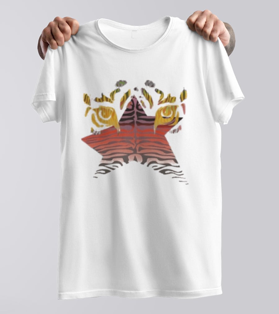 Bodega Beautiful Animal Star Stripes And Flames T-Shirt