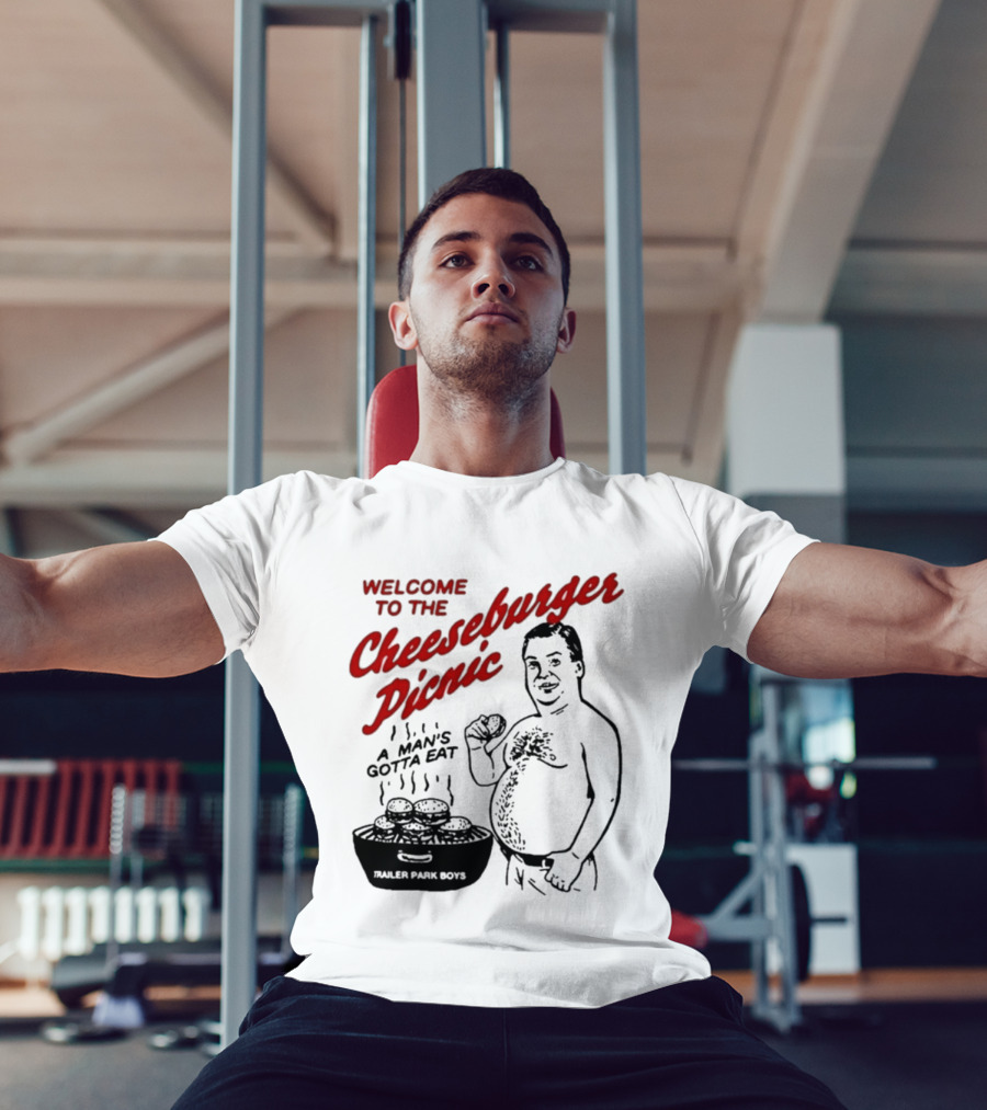 Welcome To The Cheeseburger Picnic A Man's Gotta Eat Ja Rule Shit Hawks T-Shirt