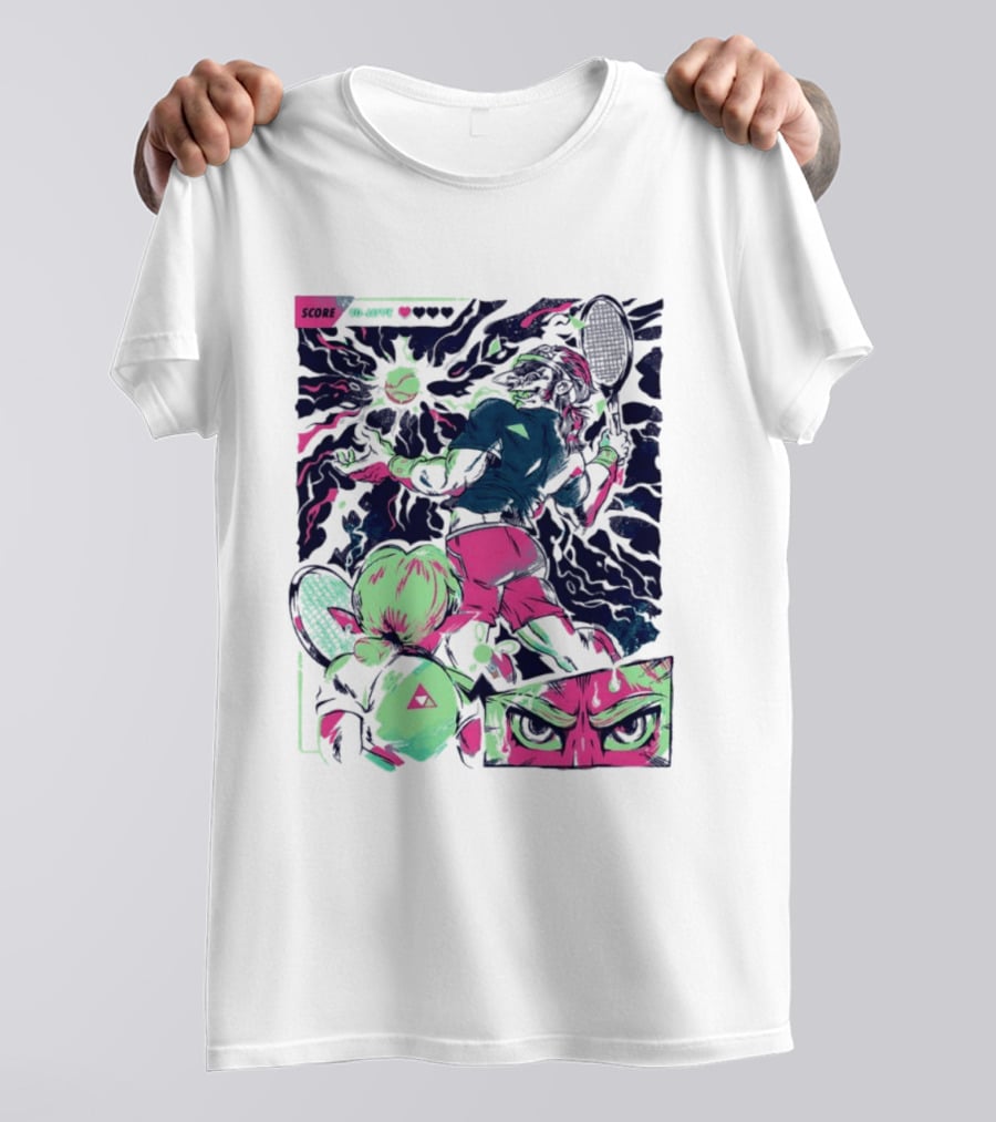 Link Zelda Legend Of Zelda Monster Goblin Arcade Tennis Game Competition Score 40 Love T-Shirt